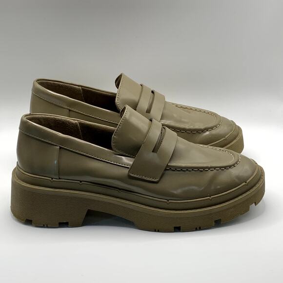 Zara Olive Green Loafers - Picture 2 of 15